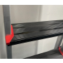 Jednostranný hliníkový rebrík JHR 404 - čierne lakované schodnice a plošina