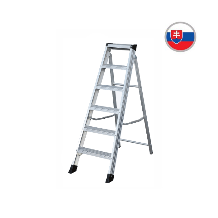 Stavebný rebrík schodíkový SHR 807, 7 stupňov (6+1)